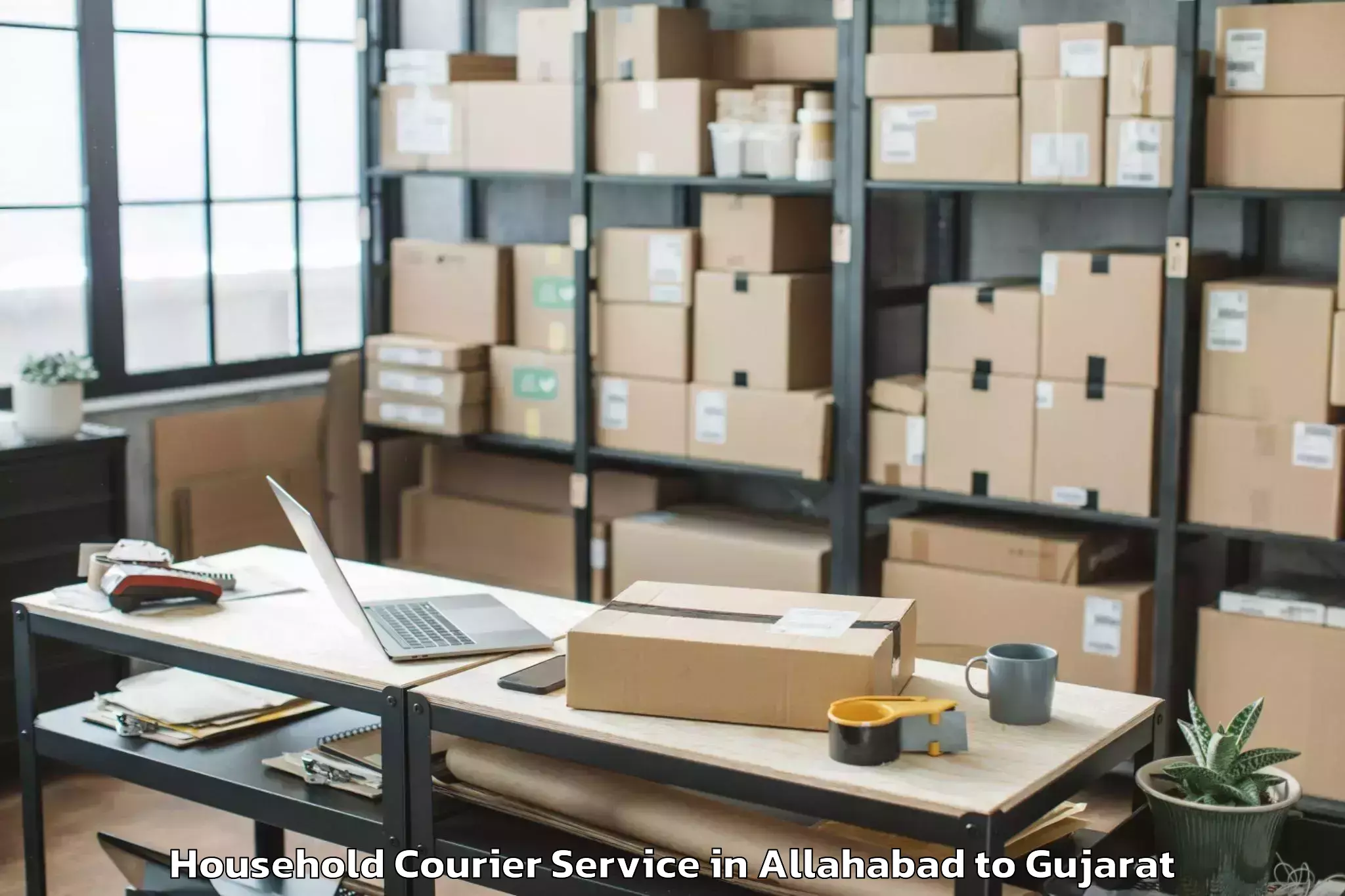 Top Allahabad to Dhoraji Household Courier Available